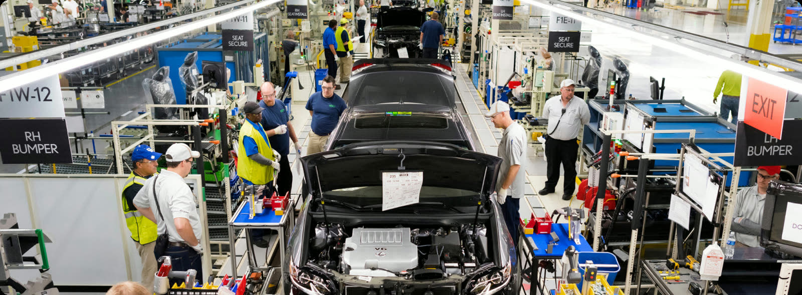 La ligne d'assemblage Toyota au Kentucky